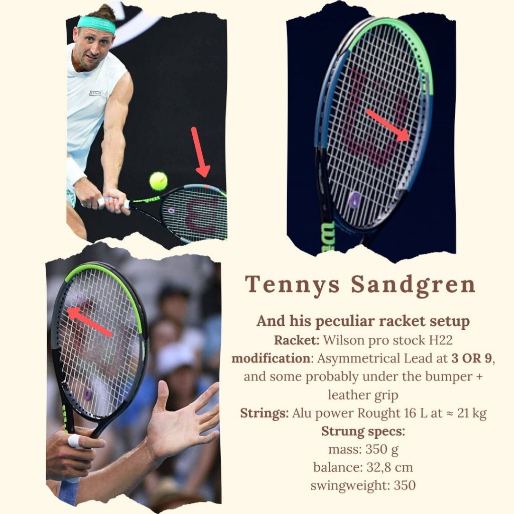 Tennys Sandgren and his peculiar racket set-up
